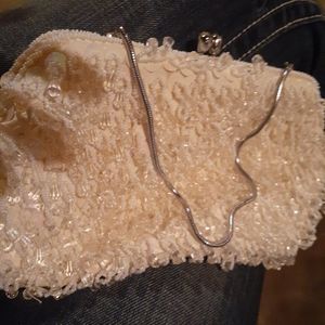 Hand made beaded clutch